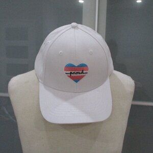 The Phluid Project "Proud" Embroidered White Ball Cap